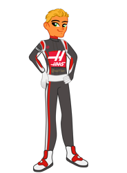 Size: 1852x2510 | Tagged: safe, artist:gmaplay, derpibooru import, equestria girls, equestria girls-ified, formula 1, mick schumacher, solo