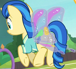 Size: 636x585 | Tagged: safe, derpibooru import, screencap, pony, unicorn, 2 4 6 greaaat, cropped, female, flying, glimmer wings, mare, mystic moonlight, wings