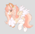 Size: 1500x1438 | Tagged: safe, artist:roisutangu, derpibooru import, oc, oc only, oc:marrubi, pegasus, pony, blushing, bow, braid, butt freckles, chest fluff, choker, clothes, coat markings, ear fluff, ears, female, flower, fluffy, flying, food, freckles, frog (hoof), gray background, hooves up, looking back, mare, simple background, socks, strawberry, striped socks, underhoof, wings