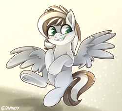 Size: 2200x2000 | Tagged: safe, artist:rivin177, derpibooru import, oc, oc:gessu, oc:raxella gessu, oc:raxella s. gessu, pegasus, pony, comission, flying, polite, simple background, solo, wings