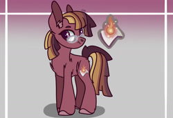 Size: 2388x1638 | Tagged: safe, artist:caramelbolt24, derpibooru import, oc, oc only, oc:red velvet, earth pony, pony, book, chest fluff, colored hooves, ear fluff, ears, earth pony oc, female, glasses, looking back, magical lesbian spawn, mare, offspring, parent:applejack, parent:twilight sparkle, parents:twijack, smiling, solo