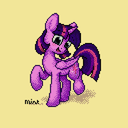 Size: 512x512 | Tagged: safe, artist:mintart, derpibooru import, twilight sparkle, twilight sparkle (alicorn), alicorn, pony, female, mare, pixel art, simple background, solo