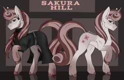 Size: 4096x2660 | Tagged: safe, artist:besomb1tch, derpibooru import, oc, pony, unicorn, fallout equestria, concept art, cutie mark, female, foe, reference sheet, solo
