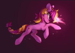 Size: 4093x2894 | Tagged: safe, artist:shore2020, derpibooru import, oc, oc only, oc:starfall, pony, unicorn, braided tail, female, gradient background, magic, mare, solo, sparkles