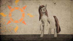 Size: 3840x2160 | Tagged: safe, artist:twilighlot, derpibooru import, female, fire, mare, poster, solarempire, solarflareseries, sun