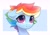 Size: 2964x2103 | Tagged: safe, artist:reterica, derpibooru import, rainbow dash, pegasus, pony, abstract background, alternate hairstyle, bust, chest fluff, cute, dashabetes, ears, female, floppy ears, high res, looking at you, mare, neck fluff, portrait, solo