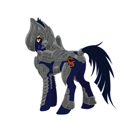 Size: 886x886 | Tagged: safe, artist:lone-wolfkay, derpibooru import, pony, arbiter, armor, halo (series), male, ponified, solo