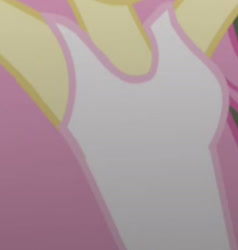 Size: 1920x2014 | Tagged: safe, derpibooru import, screencap, fluttershy, equestria girls, rainbow rocks, armpits, boobshot, breasts, clothes, cropped, pictures of chests, sleeveless, solo, tanktop