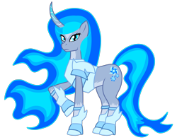 Size: 3546x2804 | Tagged: safe, artist:gunkye, derpibooru import, oc, oc:queen starfrost, pony, unicorn, alternate universe, armor, curved horn, etheral mane, freckles, horn, simple background, solo, transparent background