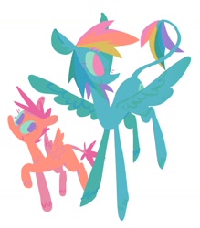 Size: 1307x1494 | Tagged: safe, artist:astro_eden, derpibooru import, rainbow dash, scootaloo, pegasus, pony