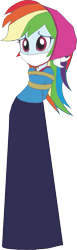 Size: 287x933 | Tagged: safe, artist:caido58, derpibooru import, rainbow dash, human, equestria girls, arm behind back, bondage, cloth gag, clothes, gag, humanized, long skirt, simple background, skirt, solo, tied up, transparent background, victorian