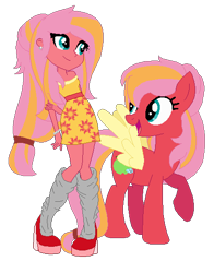 Size: 429x548 | Tagged: safe, artist:selenaede, artist:strassenlaterne, derpibooru import, oc, oc only, oc:aromatic appleflower, pony, equestria girls, base used, clothes, colored wings, dress, female, freckles, human ponidox, mare, offspring, parent:big macintosh, parent:fluttershy, parents:fluttermac, self ponidox, shoes, simple background, socks, transparent background, wings