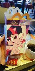 Size: 2020x4096 | Tagged: safe, derpibooru import, twilight sparkle, twilight sparkle (alicorn), alicorn, my little pony: pony life, irl, mcdonald's, photo, solo