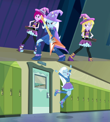 Size: 1280x1424 | Tagged: safe, derpibooru import, screencap, fuchsia blush, lavender lace, trixie, better together, equestria girls, forgotten friendship, rainbow rocks, trixie and the illusions