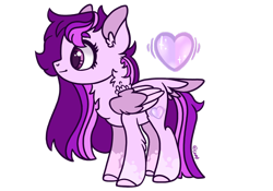 Size: 1920x1342 | Tagged: safe, artist:caramelbolt24, derpibooru import, oc, oc only, oc:velvet lust, pegasus, pony, chest fluff, colored hooves, ear fluff, ears, female, heart, magical lesbian spawn, mare, offspring, parent:pinkie pie, parent:twilight sparkle, parents:twinkie, pegasus oc, signature, simple background, smiling, solo, story included, transparent background, two toned wings, wings