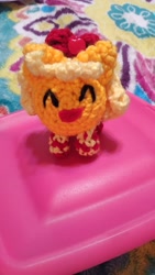 Size: 2304x4096 | Tagged: safe, artist:casquitos kawaii, derpibooru import, applejack, earth pony, pony, amigurumi, clothes, crochet, plushie, socks