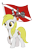 Size: 1111x1667 | Tagged: safe, artist:isegrim87, derpibooru import, oc, oc only, oc:westfalia, blonde, blonde mane, blonde tail, flag, golden eyes, mascot, ostwestfalen-lippe, simple background, solo, transparent background