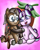 Size: 2400x3000 | Tagged: safe, artist:saburodaimando, derpibooru import, starlight glimmer, oc, oc:strawberry cocoa, pony, unicorn, belly button, female, filly, filly starlight glimmer, hug, pigtails, starlight glimmer day, younger