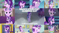 Size: 1280x720 | Tagged: safe, derpibooru import, edit, edited screencap, editor:quoterific, screencap, starlight glimmer, pony, unicorn, every little thing she does, marks for effort, no second prances, road to friendship, student counsel, the crystalling, the cutie map, the cutie re-mark, to where and back again, :i, angry, cute, ears, floppy ears, glimmerbetes, i mean i see, magic, s5 starlight, starlight glimmer day, starlight's office, telekinesis, trixie's wagon