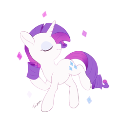 Size: 800x800 | Tagged: safe, artist:sion, derpibooru import, rarity, pony, unicorn, cute, eyes closed, female, mare, profile, raribetes, simple background, solo, white background