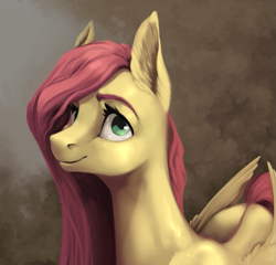 Size: 801x768 | Tagged: safe, artist:28gooddays, derpibooru import, fluttershy, pegasus, pony, smiling, solo