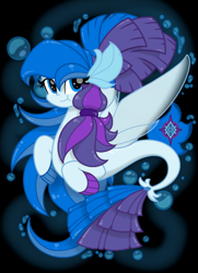 Size: 540x745 | Tagged: safe, artist:skynight225, derpibooru import, oc, oc only, pegasus, pony, seapony (g4), blue eyes, dorsal fin, eyelashes, female, fins, fish tail, flowing mane, flowing tail, ocean, seaponified, simple background, smiling, solo, species swap, swimming, tail, transparent background, underwater, water, wings