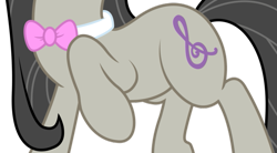 Size: 597x329 | Tagged: safe, artist:kooner-cz, artist:willdrawforfood1, derpibooru import, edit, octavia melody, earth pony, pony, belly, bowtie, cropped, female, high res, pictures of bellies, raised hoof, raised leg, simple background, solo, transparent background, vector, vector edit