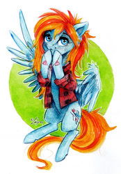 Size: 1024x1471 | Tagged: safe, artist:lailyren, derpibooru import, oc, oc only, oc:sea feather, pegasus, pony, solo