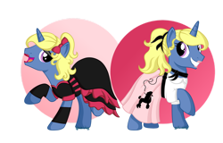 Size: 1280x820 | Tagged: safe, artist:tenderrain46, derpibooru import, oc, oc only, oc:azure/sapphire, pony, unicorn, can-can dress, clothes, crossdressing, dress, femboy, lipstick, male, poodle skirt, saloon girl, simple background, solo, transparent background
