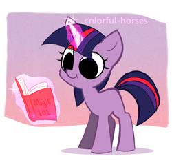 Size: 1202x1137 | Tagged: safe, artist:syrupyyy, derpibooru import, twilight sparkle, unicorn twilight, pony, unicorn, blank flank, book, cute, female, filly, filly twilight sparkle, glowing horn, horn, levitation, magic, reading, solo, telekinesis, that pony sure does love books, twiabetes, younger