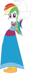 Size: 427x978 | Tagged: safe, artist:caido58, derpibooru import, rainbow dash, equestria girls, arm behind back, bondage, bound and gagged, cloth gag, dutch, gag, rope, simple background, solo, tied up, transparent background