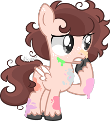 Size: 1091x1200 | Tagged: safe, artist:kurosawakuro, derpibooru import, oc, pegasus, pony, colt, magical gay spawn, male, offspring, parent:featherweight, parent:snails, simple background, solo, transparent background