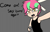 Size: 1154x750 | Tagged: safe, artist:permpony, oc, oc only, oc:susie supreme, human, angry, armpits, bow, clothes, cunny, dialogue, freckles, gray background, gun, hair bow, humanized, humanized oc, looking at you, simple background, solo, tanktop, vulgar, weapon