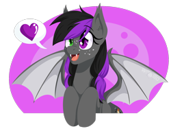 Size: 1600x1200 | Tagged: safe, artist:willoillo, derpibooru import, oc, oc only, oc:candlelight sonata, bat pony, bat pony oc, heterochromia