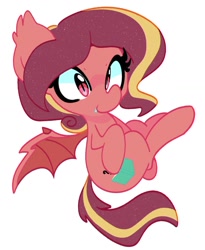 Size: 1276x1553 | Tagged: safe, artist:kindakismet, derpibooru import, oc, oc only, bat pony, pony, fangs, smiling, solo, spread wings, wings