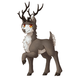 Size: 3000x3000 | Tagged: safe, artist:flaming-trash-can, derpibooru import, oc, oc:fir, deer, antlers, chest fluff, simple background, white background