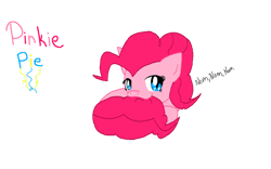 Size: 900x563 | Tagged: safe, artist:invader-star-irken, derpibooru import, pinkie pie, 2012, cute, looking at you, nom, simple background, solo, tail chewing, transparent background