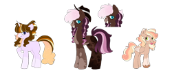 Size: 4096x1800 | Tagged: safe, artist:luc1d-dre4ms, derpibooru import, oc, earth pony, pegasus, pony, unicorn, cowboy hat, ethereal mane, female, hat, mare, offspring, parent:big macintosh, parent:cheese sandwich, parent:pinkie pie, parent:princess luna, parent:sweet biscuit, parent:twilight sparkle, parents:cheeselight, parents:lunamac, parents:pinkiebiscuit, simple background, starry mane, tongue, tongue out, transparent background, unnamed oc, unshorn fetlocks