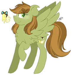 Size: 1474x1516 | Tagged: safe, artist:gallantserver, derpibooru import, oc, oc:basil leaf, pegasus, pony, female, magical gay spawn, mare, offspring, parent:braeburn, parent:soarin', parents:soarburn, simple background, solo, transparent background