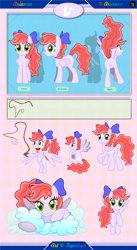 Size: 6751x12301 | Tagged: safe, artist:kyoshyu, derpibooru import, oc, oc:arianna, pegasus, pony, absurd resolution, bow, butt, cloud, female, hair bow, mare, plot, reference sheet, solo, whip