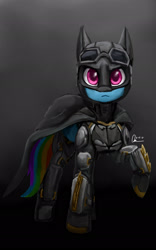 Size: 1280x2048 | Tagged: safe, artist:raphaeldavid, derpibooru import, rainbow dash, pony, batman, looking at you, solo