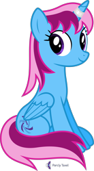 Size: 4000x7245 | Tagged: safe, artist:parclytaxel, derpibooru import, oc, oc only, oc:parcly taxel, alicorn, pony, .svg available, absurd resolution, female, mare, simple background, sitting, smiling, solo, transparent background, vector