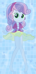 Size: 3060x6200 | Tagged: safe, artist:daarkenn, derpibooru import, sweetie belle, equestria girls, barefoot, feet, pool party, schrödinger's pantsu, underwater, wet