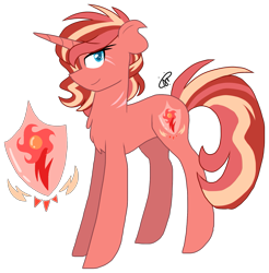 Size: 1591x1616 | Tagged: safe, artist:gallantserver, derpibooru import, oc, oc:cherry bomb, pony, unicorn, female, mare, parents:tempestshimmer, solo