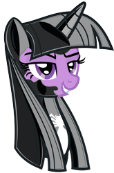 Size: 2135x3237 | Tagged: safe, alternate version, artist:severity-gray, derpibooru import, twilight sparkle, twilight sparkle (alicorn), alicorn, pony, crossover, female, grin, latex, latex suit, living latex, living suit, mare, marvel, she-venom, shiny, simple background, smiling, solo, spider-man, symbiote, teeth, transparent background, venom, venom twilight