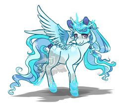 Size: 1200x1000 | Tagged: safe, artist:lavvythejackalope, derpibooru import, oc, oc only, pegasus, pony, female, glowing hooves, jewelry, mare, pegasus oc, simple background, smiling, solo, tiara, white background, wings