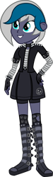 Size: 2000x6636 | Tagged: safe, artist:n0kkun, derpibooru import, oc, oc only, oc:elizabat stormfeather, equestria girls, belt, boots, choker, clothes, compression shorts, equestria girls-ified, female, grin, hoodie, jacket, leather jacket, ripped stockings, shoes, simple background, skirt, smiling, socks, solo, spiked choker, spiked wristband, stockings, thigh highs, torn clothes, transparent background, wristband