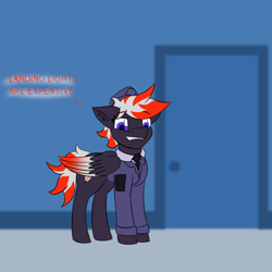 Size: 1280x1280 | Tagged: safe, artist:askavrobishop, derpibooru import, oc, oc:bishop, pegasus, comic:askavrobishop, airfield, clothes, flight suit, locker room, lockers, uniform, wings