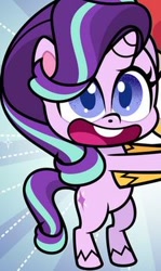 Size: 232x388 | Tagged: safe, artist:orin331, derpibooru import, starlight glimmer, sunset shimmer, pony, unicorn, my little pony: pony life, cropped, exploitable meme, female, juxtaposition, juxtaposition fail, meme, smiling, solo focus