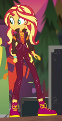 Size: 482x940 | Tagged: safe, derpibooru import, screencap, sunset shimmer, better together, equestria girls, sunset's backstage pass!, cropped, solo